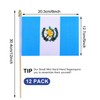 HSQCEZ 12Pcs Small Guatemala Flags on Wooden Stick Mini Guatemalan