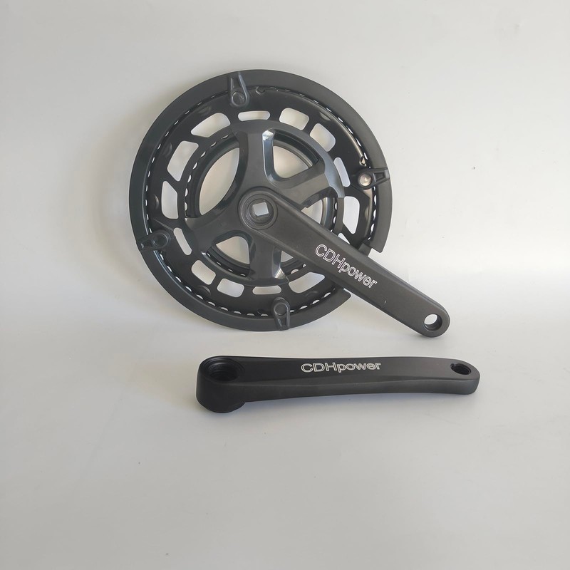 CDHPOWER Double Chainring Crankset 50/34T 170mm Crankarm Black Plastic Chain