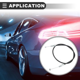 Motoforti Liftgate Tailgate Hatch Lock Cable, for Toyota Sequoia 2001-2007, No.64680-0C010, Plastic, Black, 1 Pcs