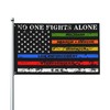 No One Fights Alone Multi Thin Line First Responder Flag