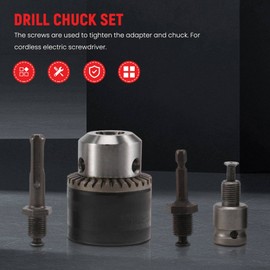 RANJOVER 3-16mm Drill Chuck Converter 1/2Inch- 20UNF Thread Quick Change Adapter SDS-Plus 1/4Inch Hex Shank 1/2Inch Socket