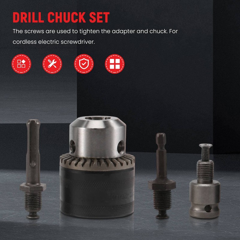 RANJOVER 3-16mm Drill Chuck Converter 1/2Inch- 20UNF Thread Quick Change