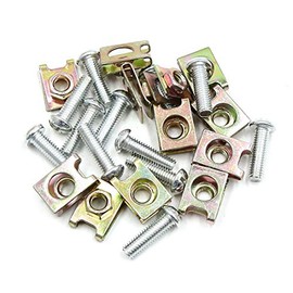 sourcing map 12-Piece Vehicle Number Plate Fastener Bolt Set with Screw 20 x 14 x 9 mm