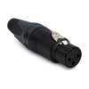 Neutrik NC3FXX-BAG 3-Pin XLRF Cable Connector, Black Metal Housing with