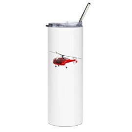 Aérospatiale Alouette III Stainless Steel Water Tumbler with straw - 20oz.
