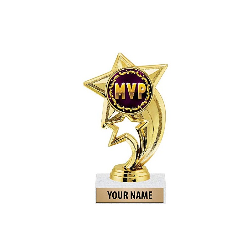 Crown Awards 6" Gold MVP Trophies, Custom Star Rocket MVP