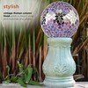 Alpine Corporation 12" Tall Indoor/Outdoor Roman Column Gazing Globe Display