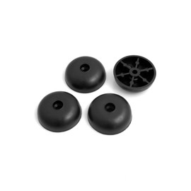 Design61 Set of 4 Plastic Furniture Glides Furniture Coasters Sofa Chair Screw-On Plastic Furniture Glides Diameter 45 x Height 15 mm Black