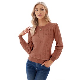 GRACE KARIN Pullover Damen Sweater Damen lang sweateshirt Fashion Strickpulli CL834-14 L