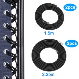 JOOTUEPO Replacement Cord for Zero Gravity Chair, 4 Pieces Universal Replacement Elastic Cords Repair Tool Kit for Sun Loungers, Garden Chairs, Anti Gravity Chair, Bungee Chairs