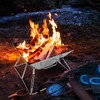 Odoland Folding Campfire Grill, 304 Stainless Steel Grate Barbeque Grill,