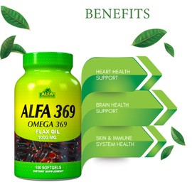 ALFA VITAMINS Alfa Vitamins Alfa 3-6-9 1000 Mg Nutrition Supplement, 100 Count