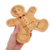 GLEAVI Gingerbread Man Snack Board: Wood Christmas Gingerbread Platter Holiday