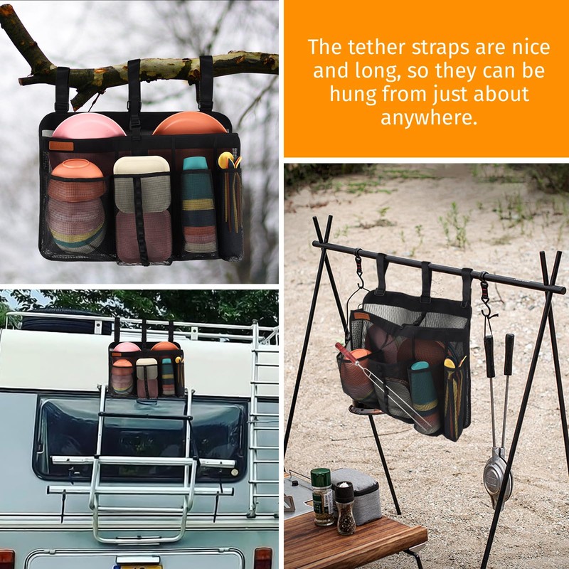 Enlisiwte Camping Dish Drying Bag Collapsible Dish Drying Rack Portable