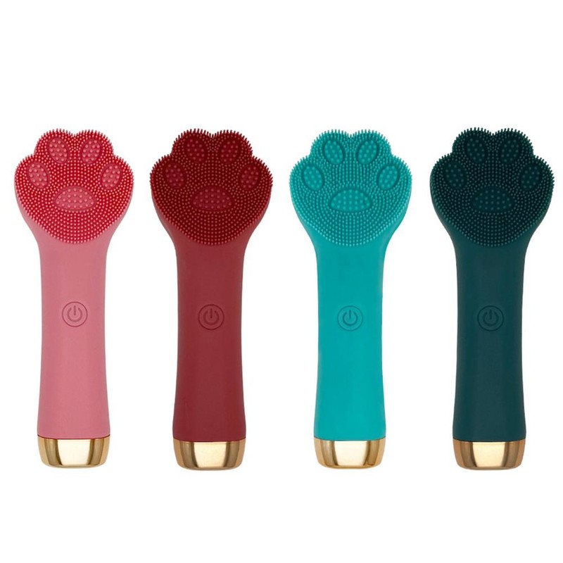 Facial Massage High Frequency Sonic Vibration Cleansing Instrument Waterproof Silicone