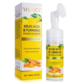 Yecuce Turmeric Kojic Acid Foaming Cleanser for Deep Cleaning and Moisturizing (150ml / 5.07 OZ) - Specification: Kojic Acid & Turmeric Mousse 150ml *1