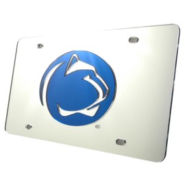 Penn State Inlaid Acrylic License Plate - Silver