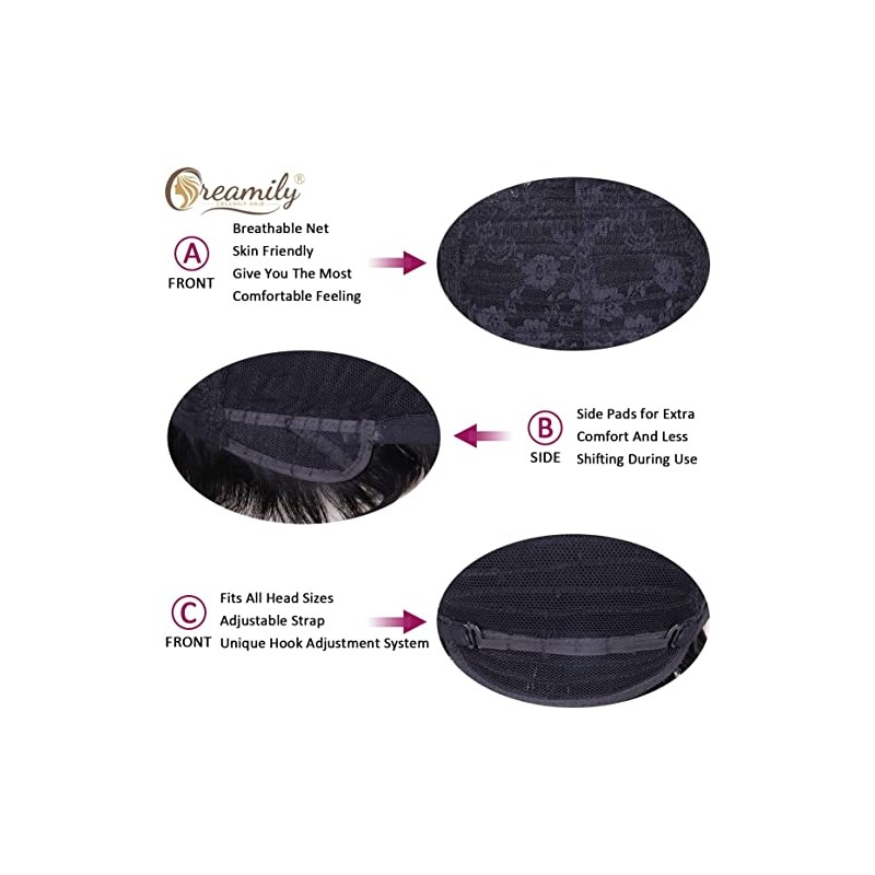 Creamily- Pelucas cortas de corte Pixie negro para mujeres negras,