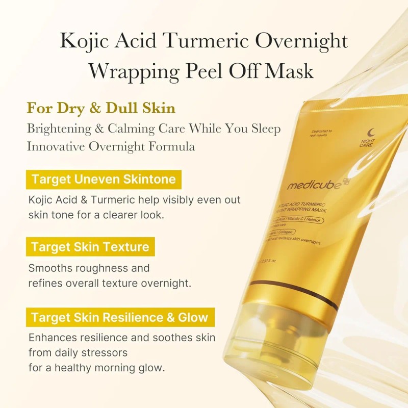 Medicube Kojic Acid Turmeric Night Wrapping Mask 75ml Todo Tipo