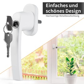 KIDINIX 4 fenstergriffe abschliessbar,fenstersicherung Kinder L?nge des Schafts 35 mm, mit 8 Schlsseln, abschlie?bare fenstergriffe, kindersicherung Fenster geschlossenen fensterschloss Aluminium