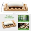 Self-Draining Bamboo Soap Dish – Natural One-Piece Soap Saver for