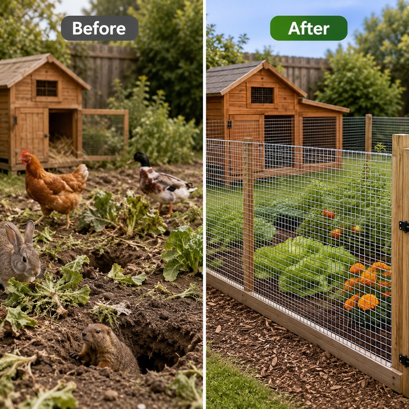 galvanized-welded-wire-mesh-for-garden-poultry-use-19-gauge-hardware-cloth-roll-for-fencing-and-protection -50x500