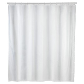 Wenko Shower Curtain, Plain Washable with 8 Shower Curtain Rings