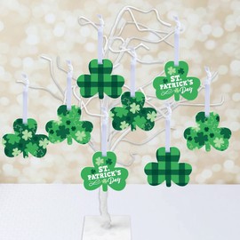Big Dot of Happiness Shamrock St. Patrick’s Day - Saint Paddy’s Day Decorations - Tree Ornaments - Set of 12