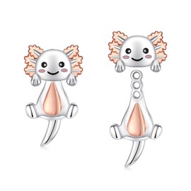 Axolotl Earrings 925 Sterling Silver Axolotl Stud Earrings Axolotl Jewelry Gifts for Women