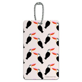 Toucan Bird Kiss Pattern Luggage Card Suitcase Carry-On ID Tag
