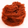 (Orange) - 100g Recycled Sari Silk Yarn Hand-spun Orange Soft