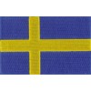 Unbranded Sweden Flag Embroidered Patches 3"x2" iron-on