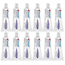 Crest 3D White Brilliance Toothpaste, Vibrant Peppermint, Travel Size, 0.85 oz (24g) - Pack of 12