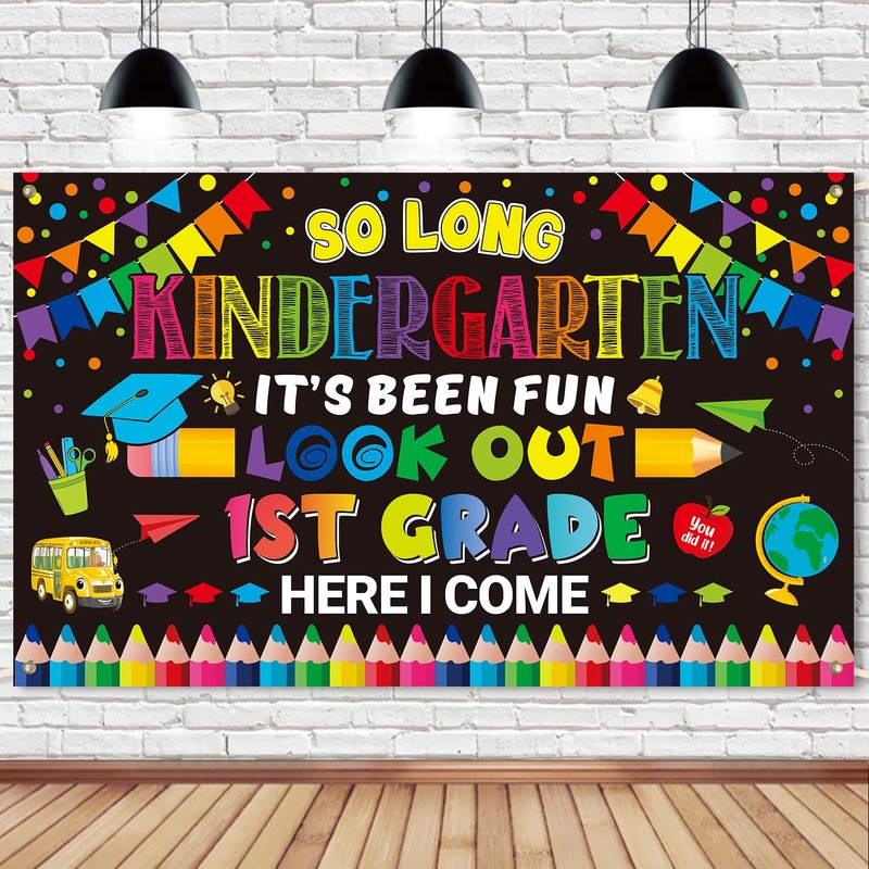Kindergarten Graduation Decorations 2026, Kindergarten Graduation Photo Backdrop, Last Day