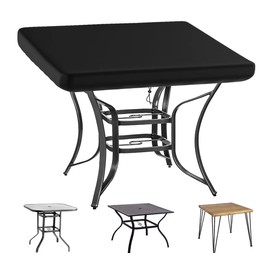 Nomiou Garden Table Covers Waterproof,Outdoor Patio Coffee Side Table Covers for Outdoor Garden Furniture Cover 600D Oxford Fabric,Garden outdoor table cloth for bistro mahjong table(92x92x16cm)
