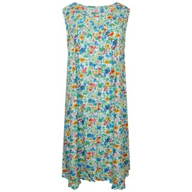 i-Smalls Women's Maternity Floral Nightie Super Soft Button Front Nursing Nightdress Sleeveless Breastfeeding Nightshirt (12-14) Green