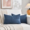 Fancy Homi Dusty Blue Lumbar Decorative Throw Pillow Covers 12x20