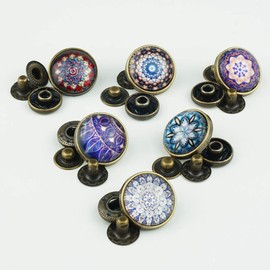 Spring Hook Decorative Button 16mm Type 633 Leather Craft Handmade (A Set of 12)