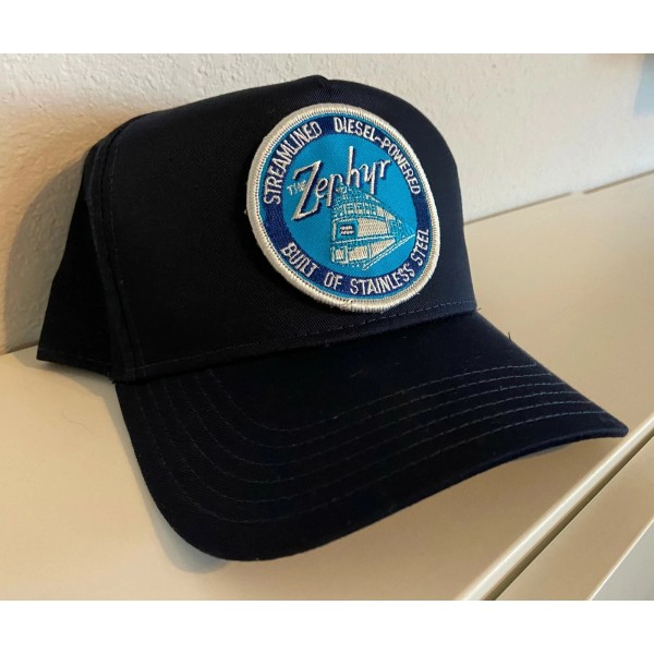Cap/Hat (Navy Blue)- The Burlington Zephyr Railroad Cap (CB&Q) #22326