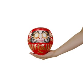 Shigeta Darma, Made in Japan, Takasaki, Home Safety, Good Luck, Good Luck, Good Luck, Good Luck, Prayer, Figurine, Traditional Crafts, Height 6.7 inches (17 cm), Size 4, Red
