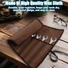2 Piece Tool Roll Bag,Waxed Canvas Spanner Roll Bag,Spanner Organiser