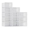 12 Pack Shoe Organizer Storage Bins, Clear Plastic Stackable Shoe