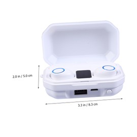 TEHAUX 1 Pair Wireless Earbuds with Microphone Ergonomic Design Lightweight and Durable for Workout and Everyday Use TWS with Charging Case