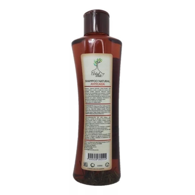 Árbol Verde Shampoo Orgánico Natural 500ml X2 Piezas + Envio