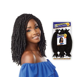 Sensationnel Ruwa Twist braiding hair -Afro Twist 16 inch water repellent kanekalon fast dry synthetic braid in hair extensions - 3X RUWA Afro Twist 16 Inch (1 pack, SM1B/27)