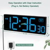 Soobest LED Wall Clock Digital Clock with Seconds, Electric Plug