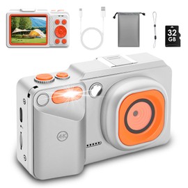4K Digital Camera, White, Pack of 1