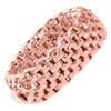 Citerna Rose Gold Plated Silver Stretch Mesh Ring - Size