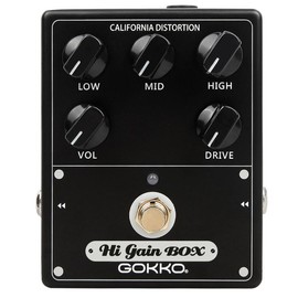 GOKKO Guitar Pedal Collection - Angels Chorus Mini Wah Portable Bluetooth Amp Fuzz Overdrive Distortion Delay Reverb Looper SonicFuel SonicBone Dripping Creepy Repeater Full Effects Adjustable Rate Depth Controls 9V DC Power LED Indicators:_HI GAIN BOX