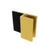 Brixwell Satin Brass Square Door Stop for 1/2" Glass, 2"